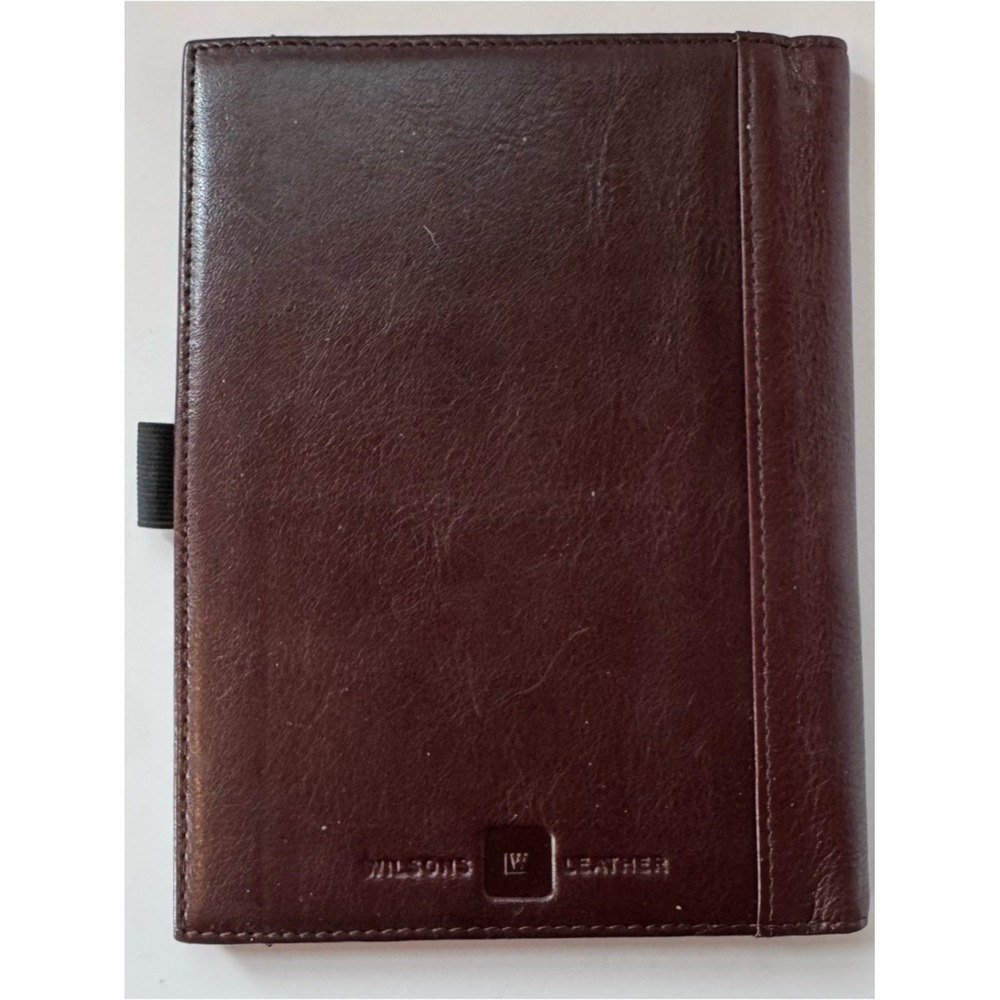 Wilsons Folio Leather Dark Brown Case 6.25" x 8.25" Quiet Luxury Writer Office